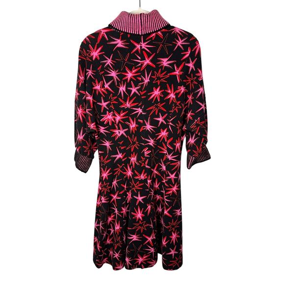 Tanya Taylor Charli Turtleneck Pow Print Ponte Black Multi Mini Dress Women's 8 - Picture 5 of 9